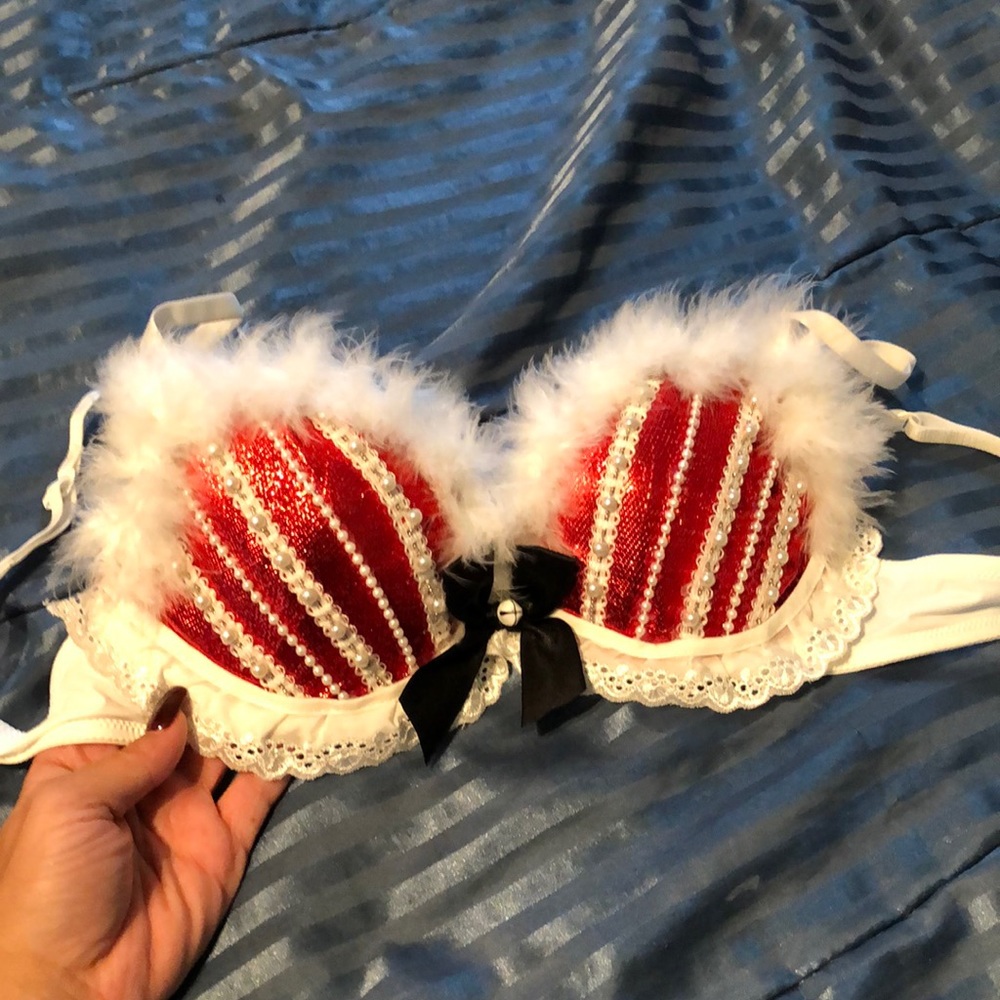 Handmade Santa theme bra